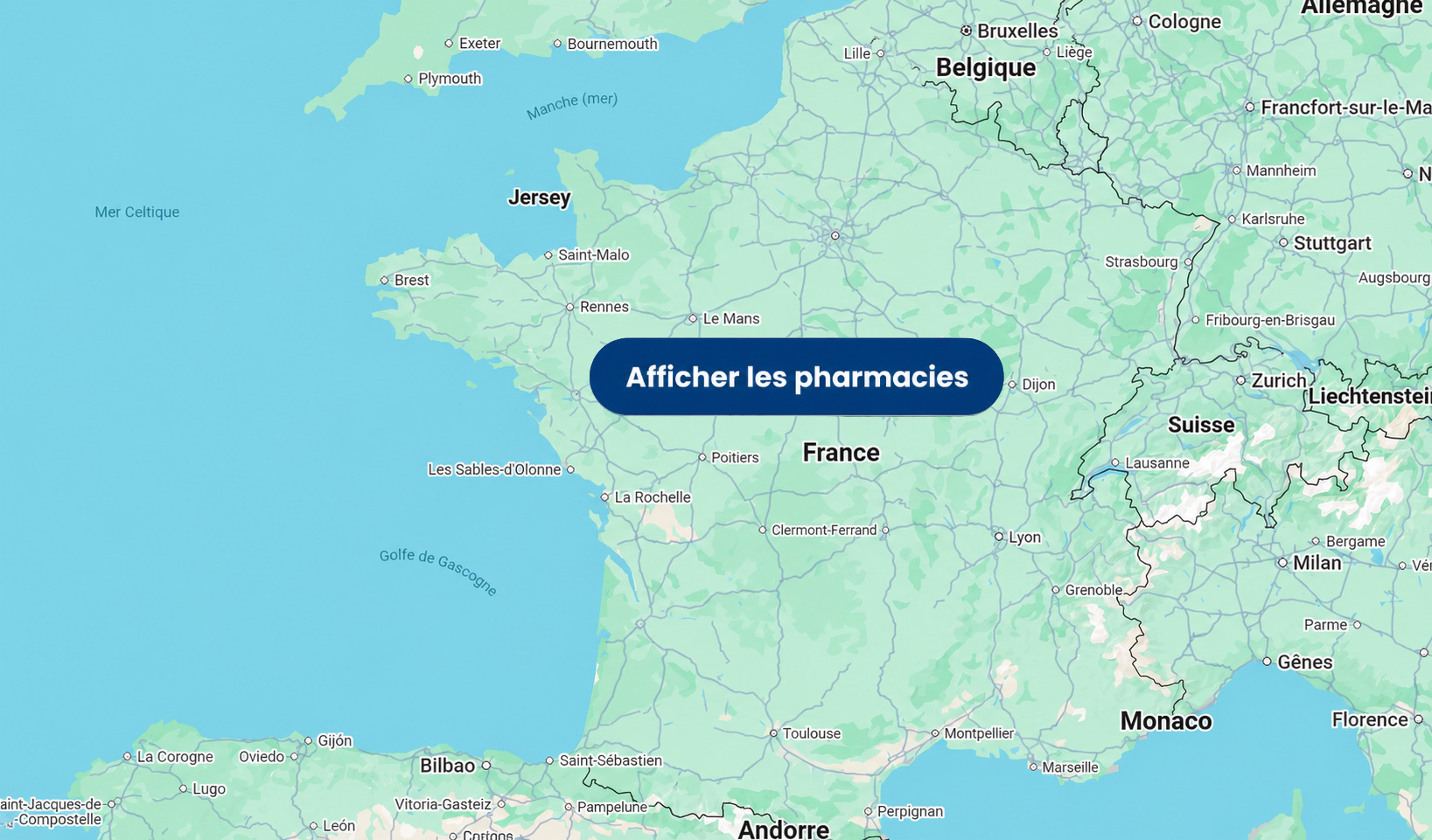 Carte des pharmacies partenaires